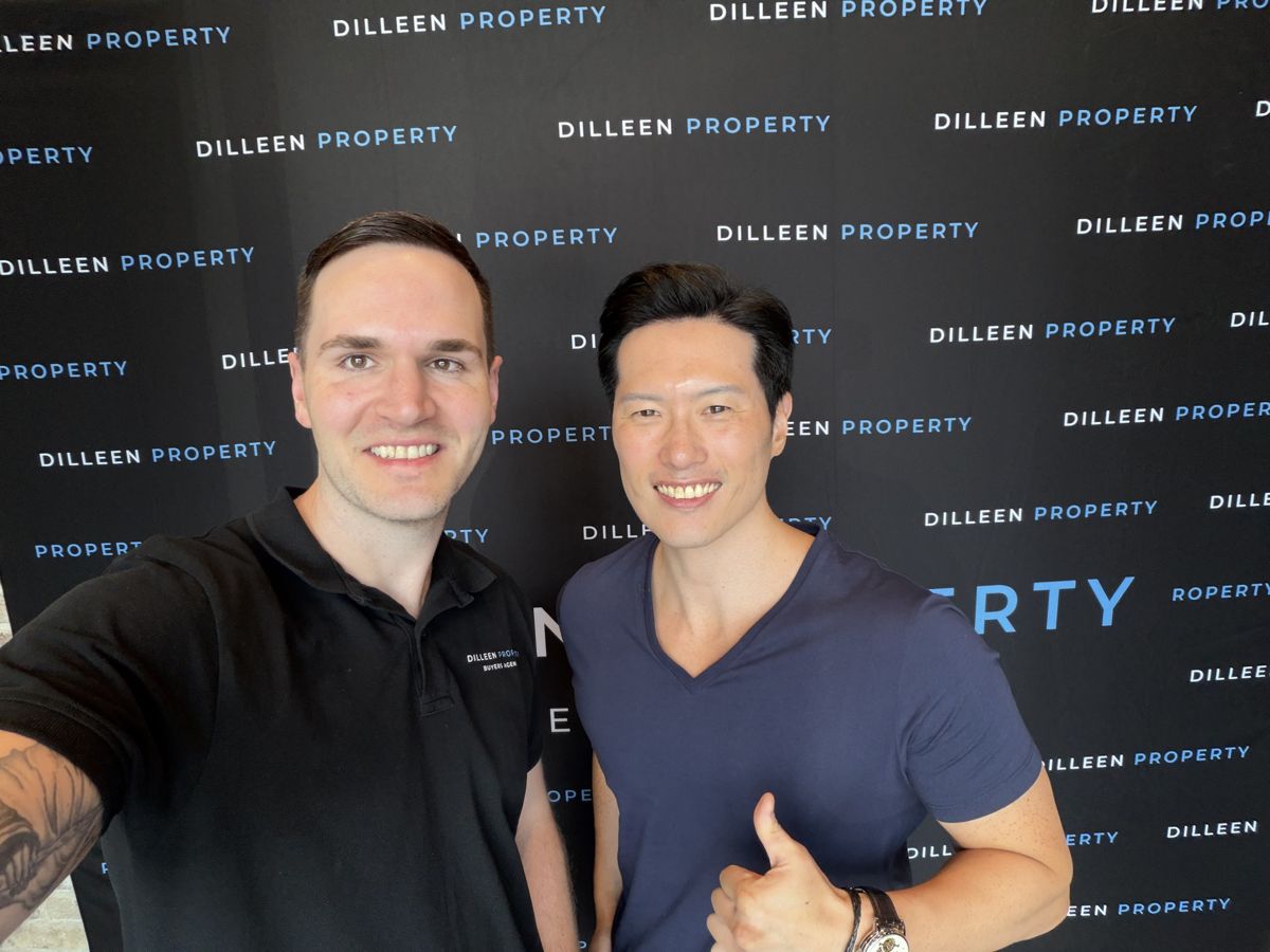 Eddie Dilleen with a client