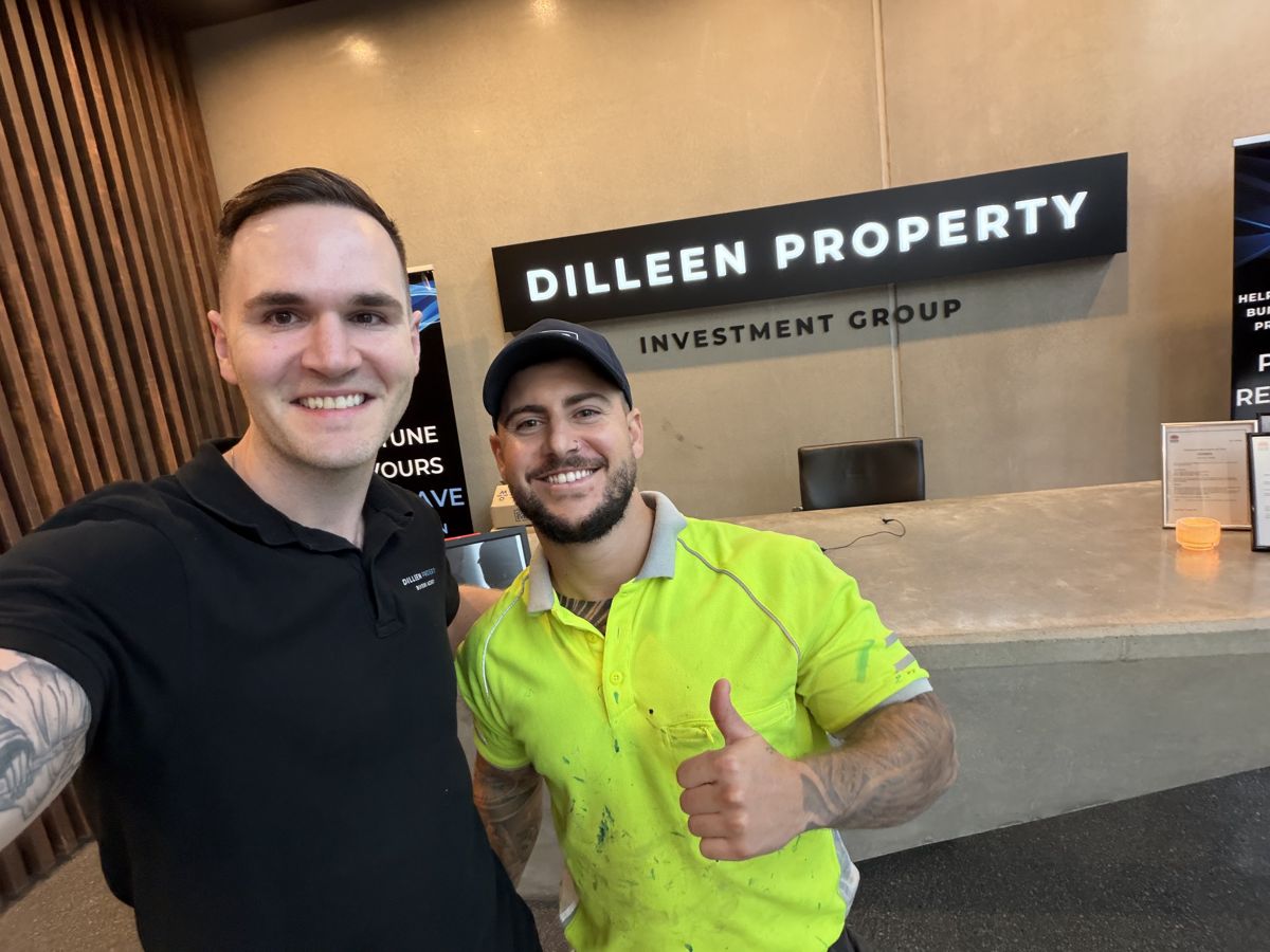 Eddie Dilleen with a client