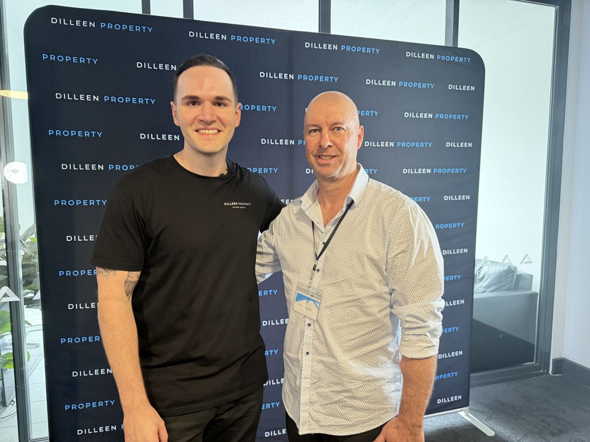 Eddie Dilleen with a client