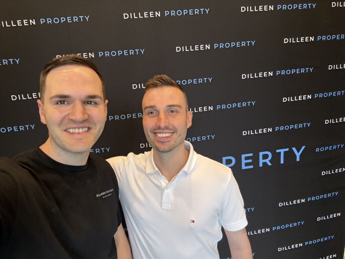 Eddie Dilleen with a client