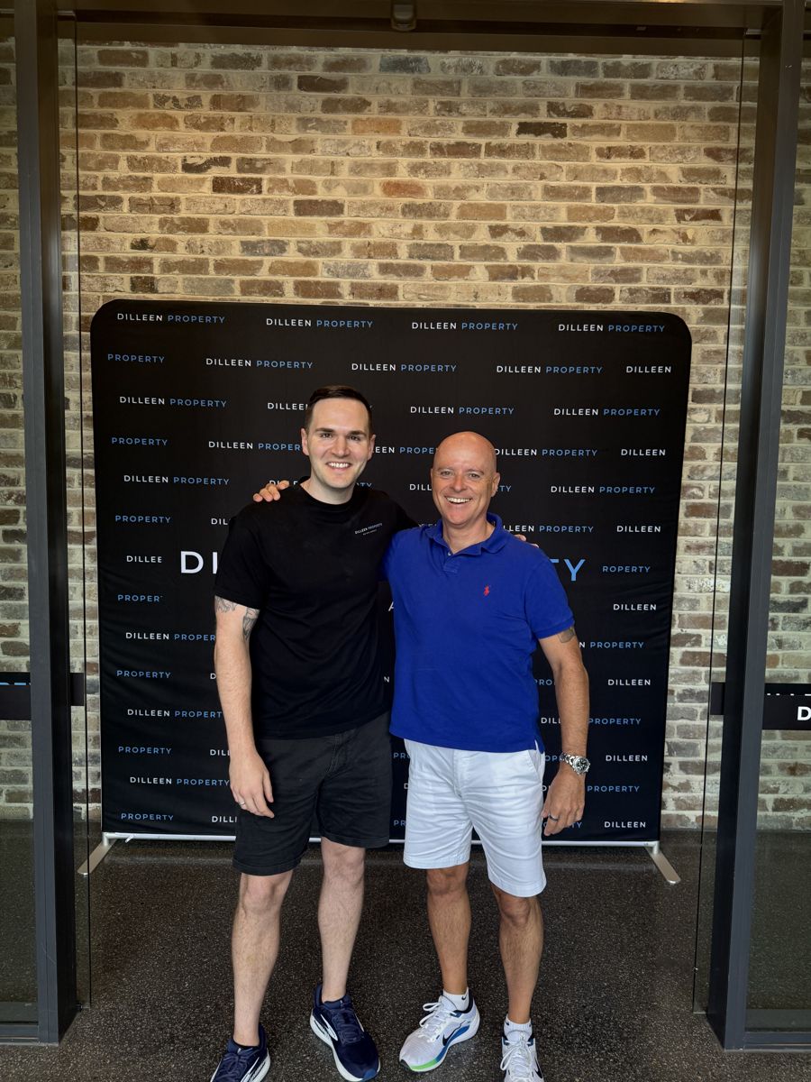 Eddie Dilleen with a client