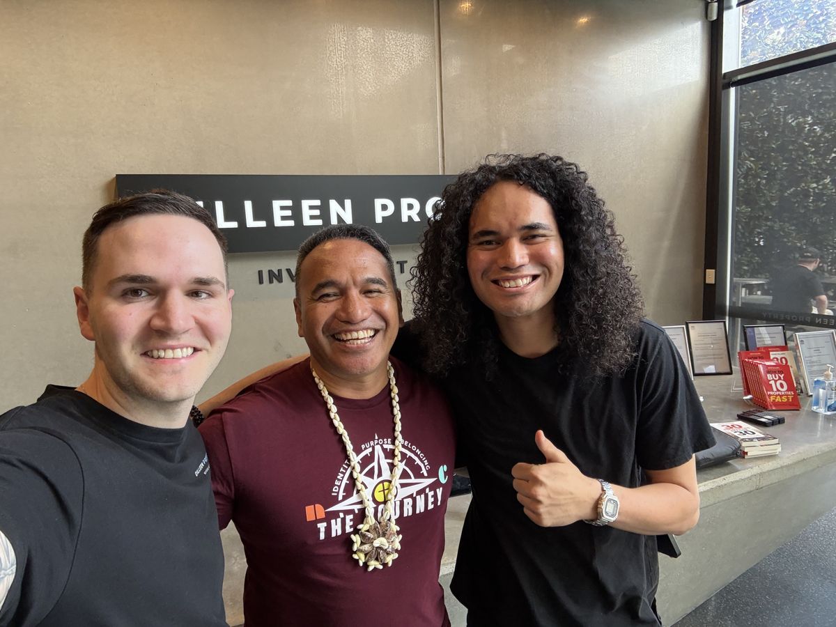 Eddie Dilleen with a client