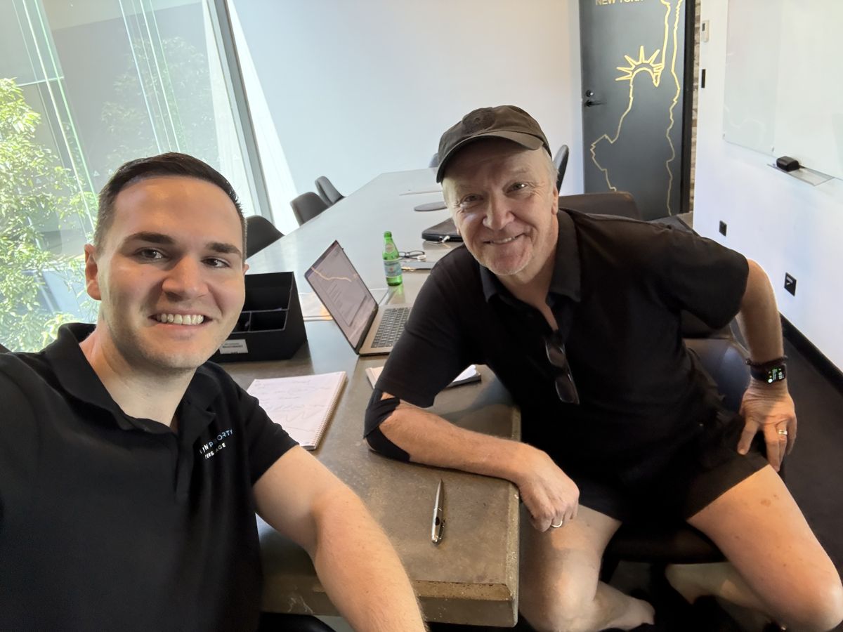 Eddie Dilleen with a client