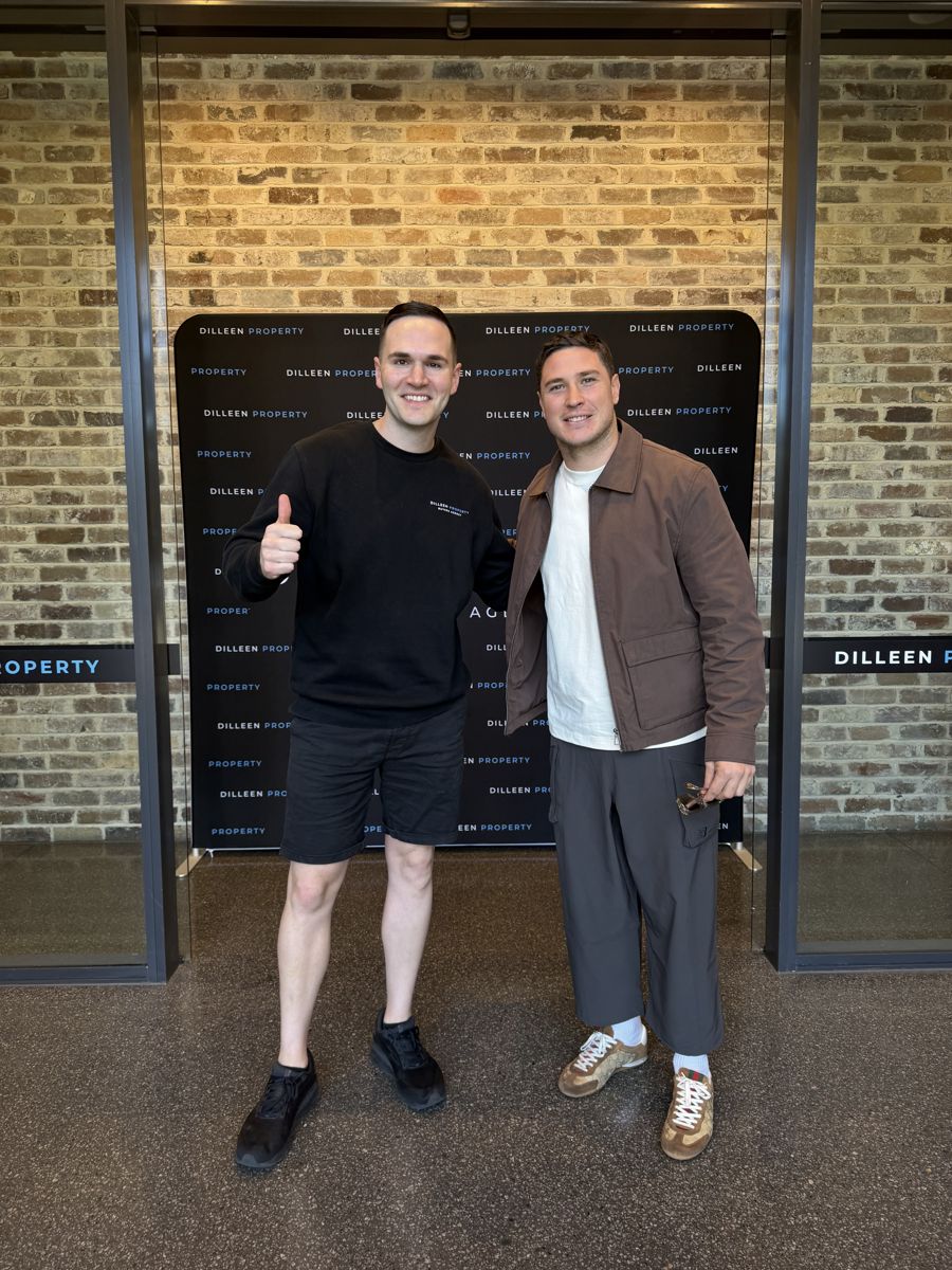 Eddie Dilleen with a client